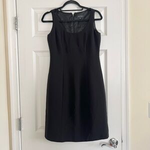 Tahari ASL Black Sheath Dress Size 4